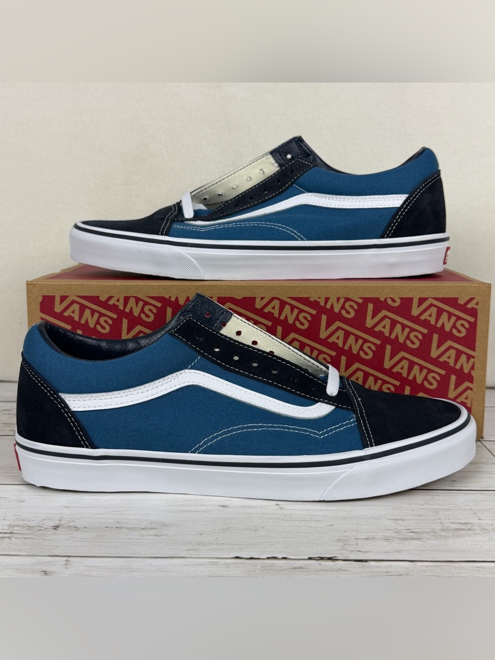 Vans Old Skool VN000D3HNVY Men's Navy Blue Skateboard Shoes Size US 11 New w Box